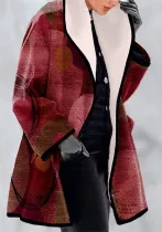 Plus Size Women Turndown Collar Loose Coat