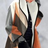 Plus Size Women Turndown Collar Loose Coat
