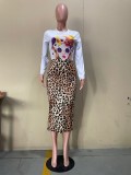 Women Casual Leopard Print Skirt