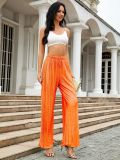 Women's Pleated Spring And Autumn Trousers Elastic Waist Loose Pants