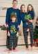 Christmas Cartoon Letter Christmas Tree Print Parent-Child Christmas Family Pajamas Set
