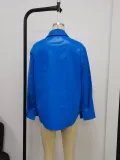 Autumn And Winter Fashionable Long Sleeve Women's Pu Shirt Women's Leather Jacket