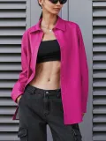 Autumn And Winter Fashionable Long Sleeve Women's Pu Shirt Women's Leather Jacket