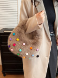 Colorful Autumn And Winter Fur Plush Handbags