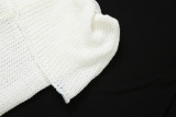 Autumn Women's Fashionable One-Shoulder Knitting Hook Pattern Hollow Short Top For Women