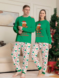 Christmas Cartoon Printed Parent-Child Family Pajamas Set