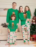 Christmas Cartoon Printed Parent-Child Family Pajamas Set