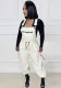 Casual Women's Loose Fashionable Drawstring Overalls Jumpsuit