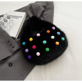 Colorful Autumn And Winter Fur Plush Handbags