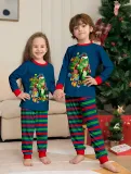 Christmas Cartoon Letter Christmas Tree Print Parent-Child Christmas Family Pajamas Set