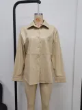 Autumn And Winter Fashionable Long Sleeve Women's Pu Shirt Women's Leather Jacket
