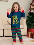 Christmas Cartoon Letter Christmas Tree Print Parent-Child Christmas Family Pajamas Set