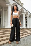 Women's Pleated Spring And Autumn Trousers Elastic Waist Loose Pants
