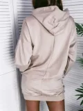 Women Solid Hoodies Dress