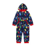 Autumn And Winter Christmas Printed Parent-Child Long-Sleeved Overall Pajamas One-Piece Home Clothes