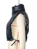 Women zippered padded vest