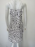 Women Leopard Print V-Neck Strap Dress