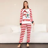 Family Wear striped print Pajama two-piece set