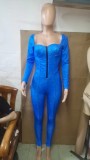 Women Sexy Ribbed Stretch Jumpsuit