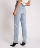Women High Waist Washed Casual Style Denim Pants