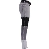 Women Fall Stretch Washed High Waist Vintage Tassel Denim Pants