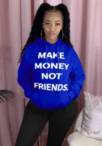 Casual Hoodies Letter Hooded Top