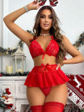 Christmas Women red sexy lingerie