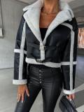 Autumn And Winter Fashionable Fur Long-Sleeved Jacket For Women