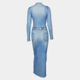 Women's Autumn Slim Fit Printed Long Sleeve Bodycon Dress For Women