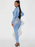 Women's Autumn Slim Fit Printed Long Sleeve Bodycon Dress For Women