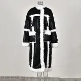 Fur Long Coat Street Lamb Wool Patchwork Winter Leather Coat Women's Trendy High-Quality Warm Jacket