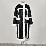 Fur Long Coat Street Lamb Wool Patchwork Winter Leather Coat Women's Trendy High-Quality Warm Jacket