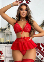 Christmas Women red sexy lingerie