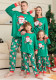 Christmas Family Wear Santa Print Printed Home Clothes Pajama Two-piece Set