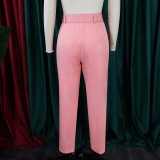 Women's Spring And Summer High Waist Casual Pants Slim Fit Set Career Women's Trousers Autumn Professional Pants
