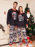 Letter Cartoon Snowflake Christmas Parent-Child Outfit Printed Home Clothes Pajamas