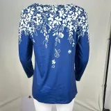 Autumn And Winter Long Sleeve Round Neck Loose Women's Printed Long Sleeve T-Shirt Top