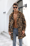 Men's Autumn and Winter Warm Furry Long Jacket