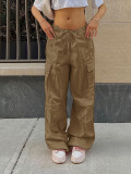 Street Loose Cargo Pants Autumn Fashion Casual Low Waist Plus Size Slim Fit Trousers