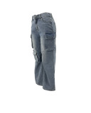 Women's Loose Multi-Pocket Ripped Straight Denim Cargo Pants