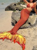 Women Summer Halter Neck Mermaid Dress Sexy Bikini Swimwear Three-Piece