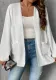 Plus Size Women's Solid Long Sleeve Jacket Fashion Casual Pocket Top
