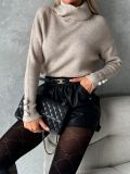 Women Turtleneck Autumn and Winter Solid knitting Top