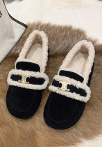 Women Autumn and Winter Warm Plush Beanie Shoes French Furry Shoes
