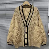 Women autumn and winter loose knitting cardigan sweater
