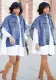 Women Fashion Shawl Denim Jacket