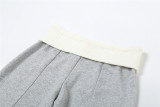 Autumn Women's Long Sleeve Crop Jacket High Waist Slim Fit Pleated Skirt Two Piece Set