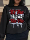 Women Clothing Autumn and Winter Women Clothing Letter Printed Loose Top