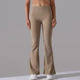 Women Solid Casual Sports Running Fitness Yoga Bell Bottom Pants