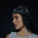 Women Autumn and Winter Rhinestone Party Dome Hat
